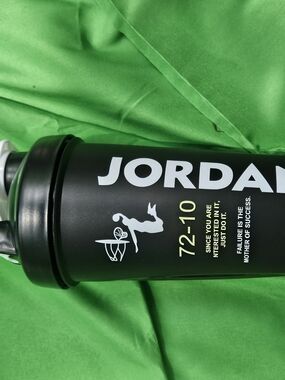 Jordan Black Toiletry/Accessory Pouch with White Logo and Yellow Accent